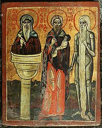 Onuphrius, Stylianos and Simeon Stylites.jpg